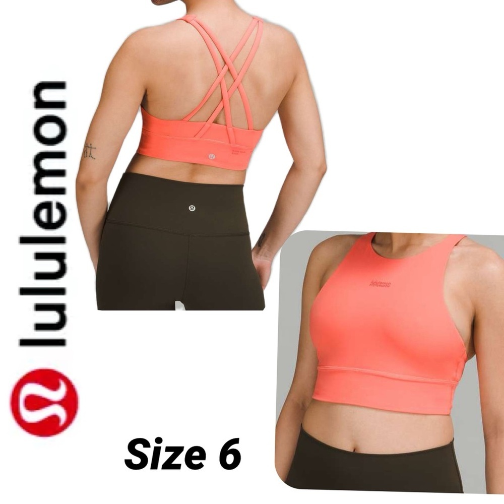 Lululemon High Neck Long Line Energy Bra 6